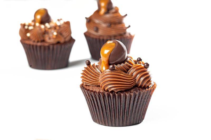 Cupcake de Chocolate com Recheio de Caramelo